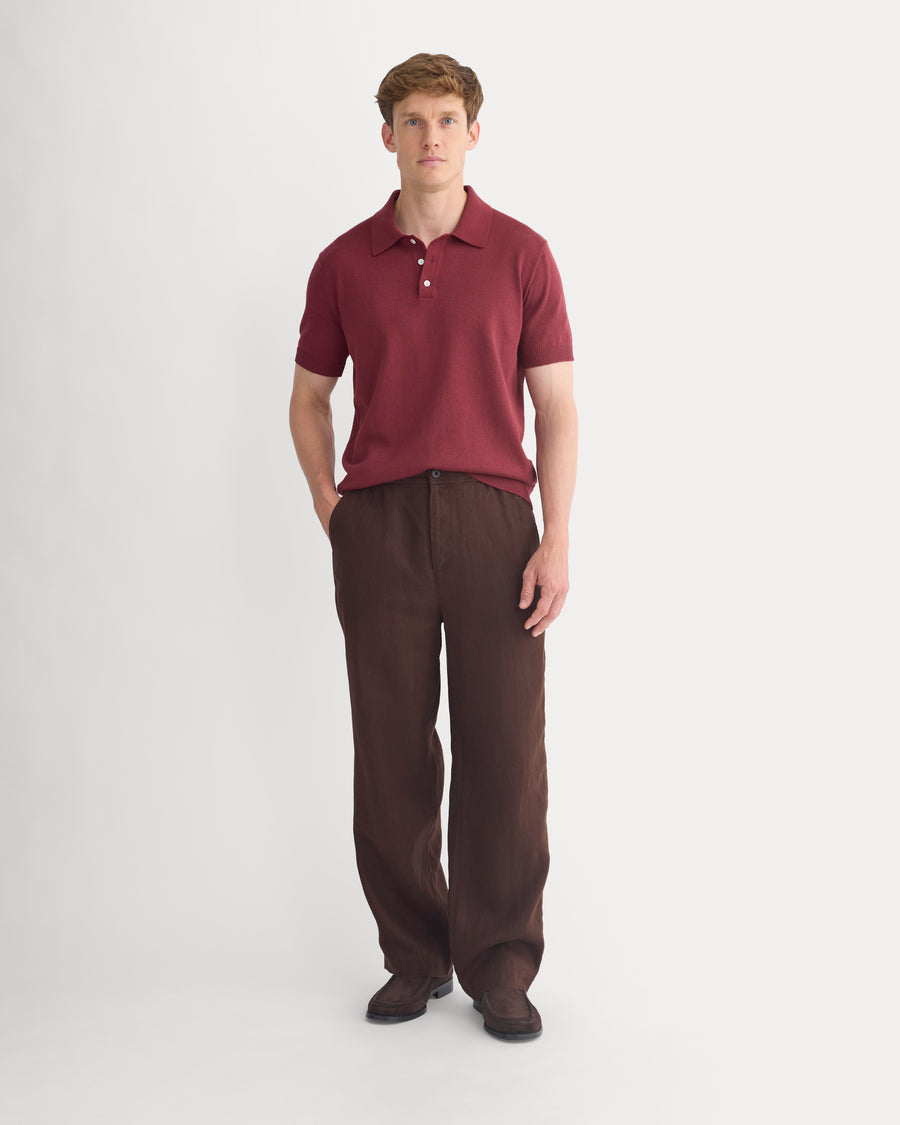 No-Sweat Sweater Polo | Cabernet