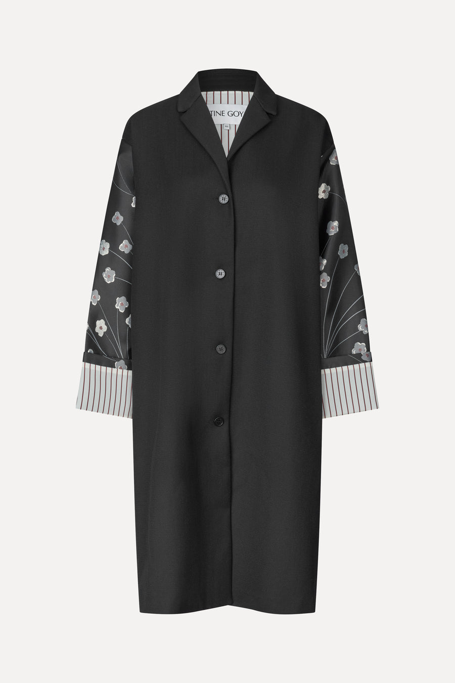 Bell Sleeve Coat - Bouquet In Pieces
