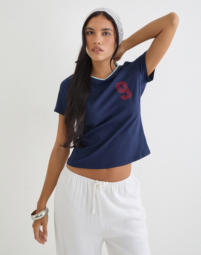 Cima Tee in Nine Stellar Navy