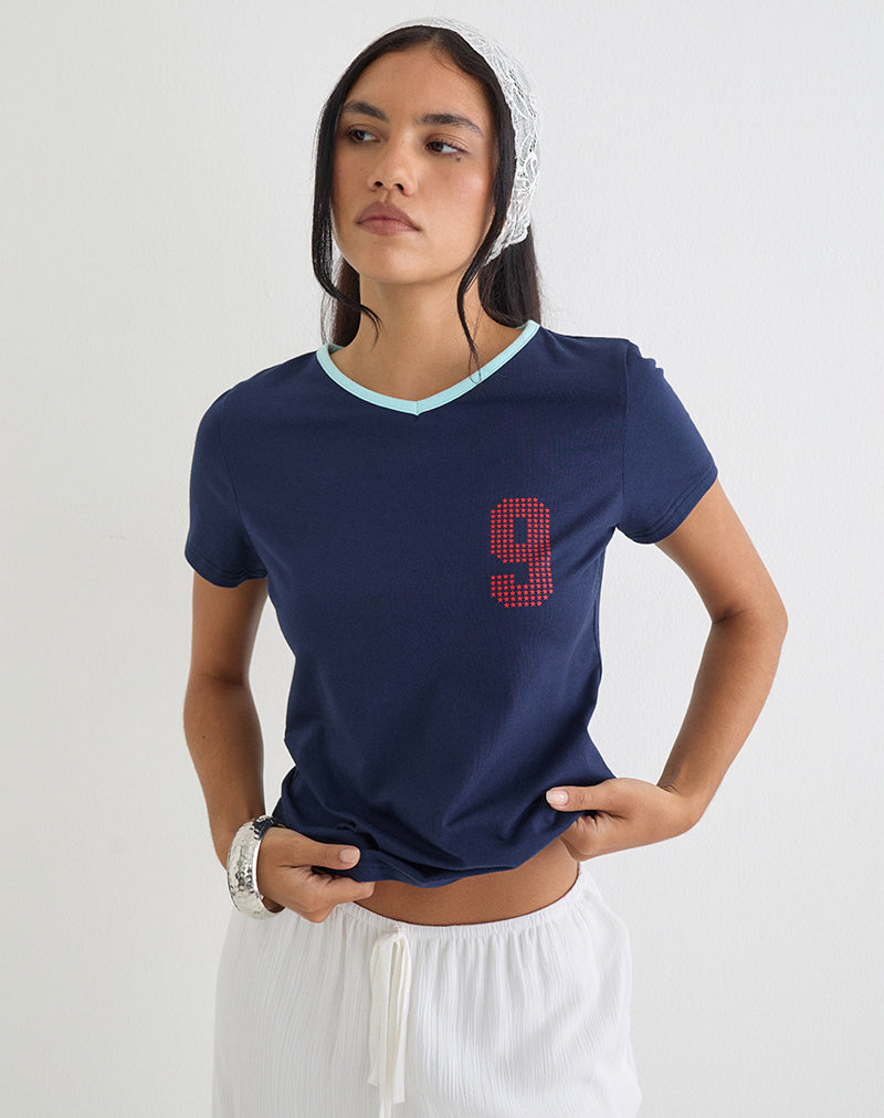 Cima Tee in Nine Stellar Navy