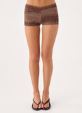 Helia Knit Mini Shorts - Chocolate Ombre