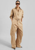 Kelly Cotton Cargo Pants - Camel
