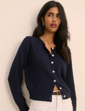 Navy Crew Neck Cardigan