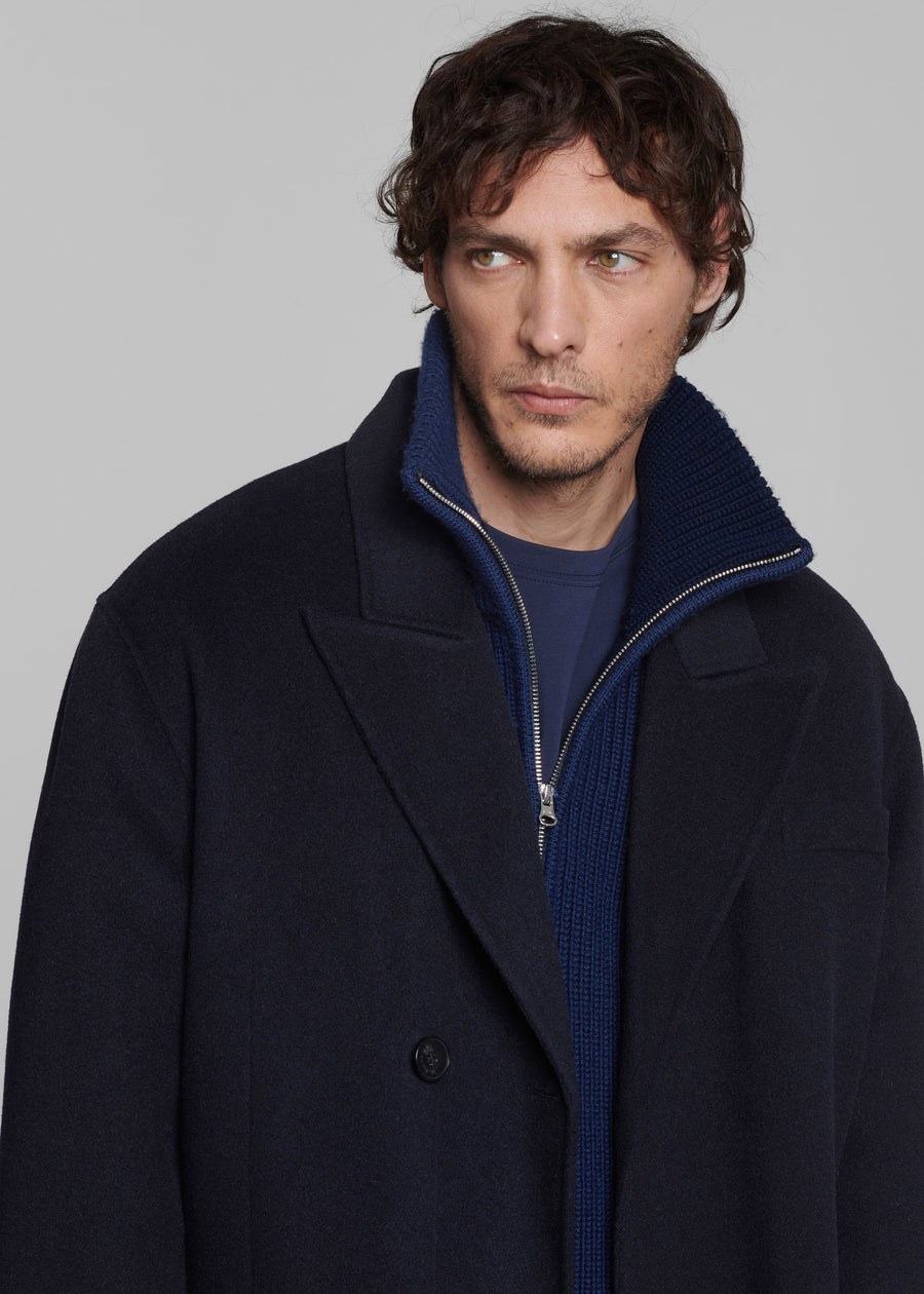 Paxton Wool Coat - Dark Navy