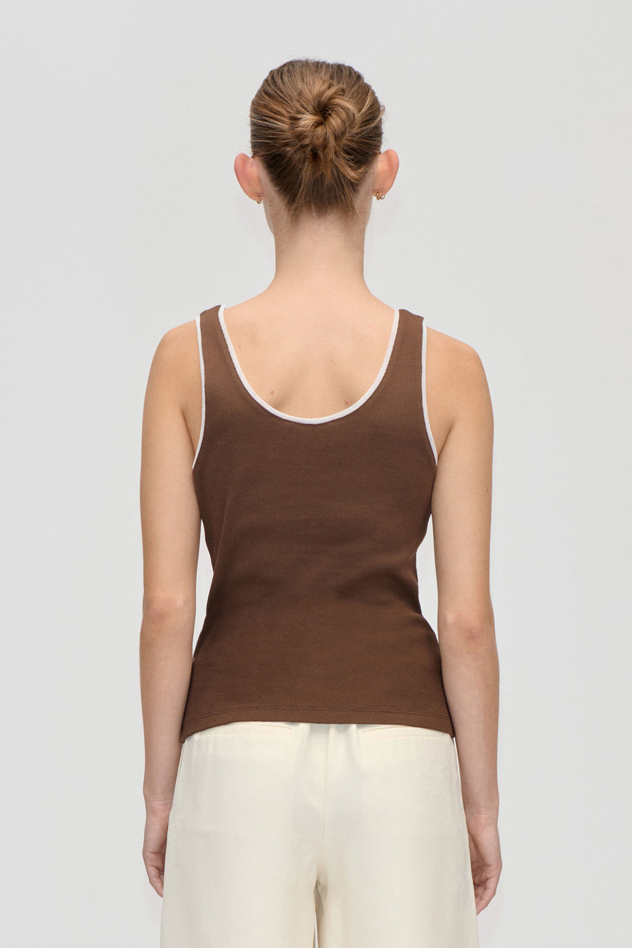 Rib Tank Top - Chicory Coffee