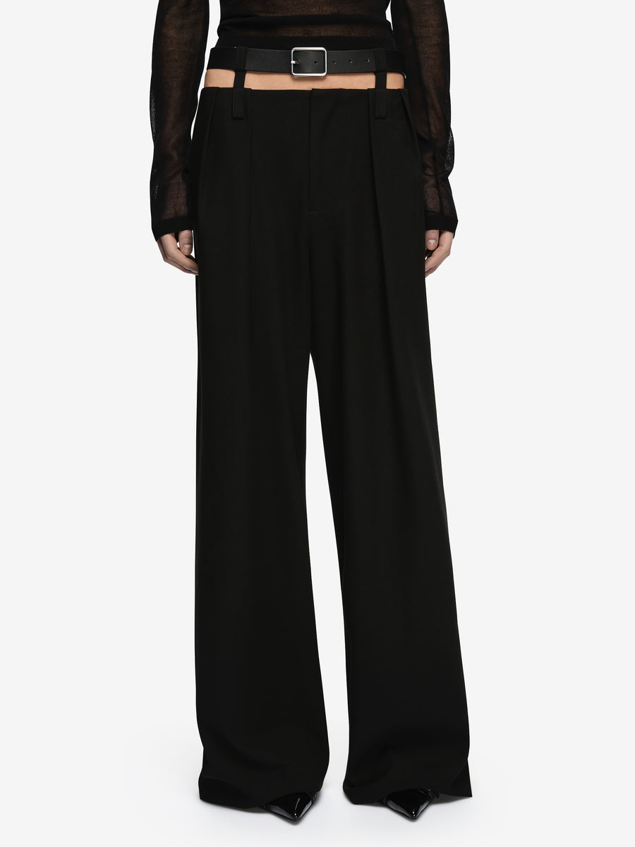 HENLEY BELT PANT - BLACK