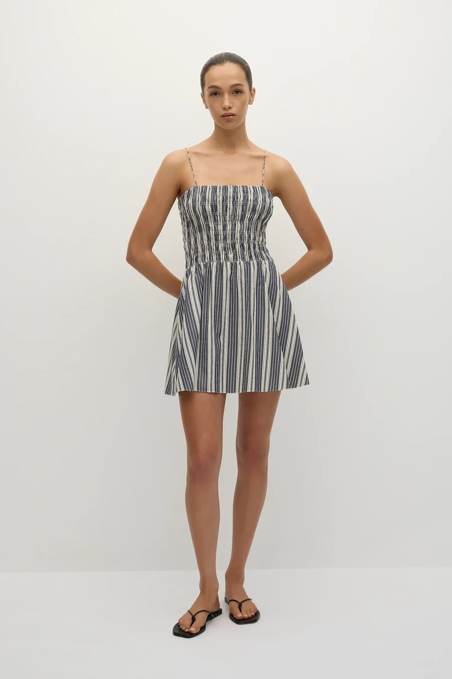 Corah Mini Dress Antique Navy Stripe - Final Sale
