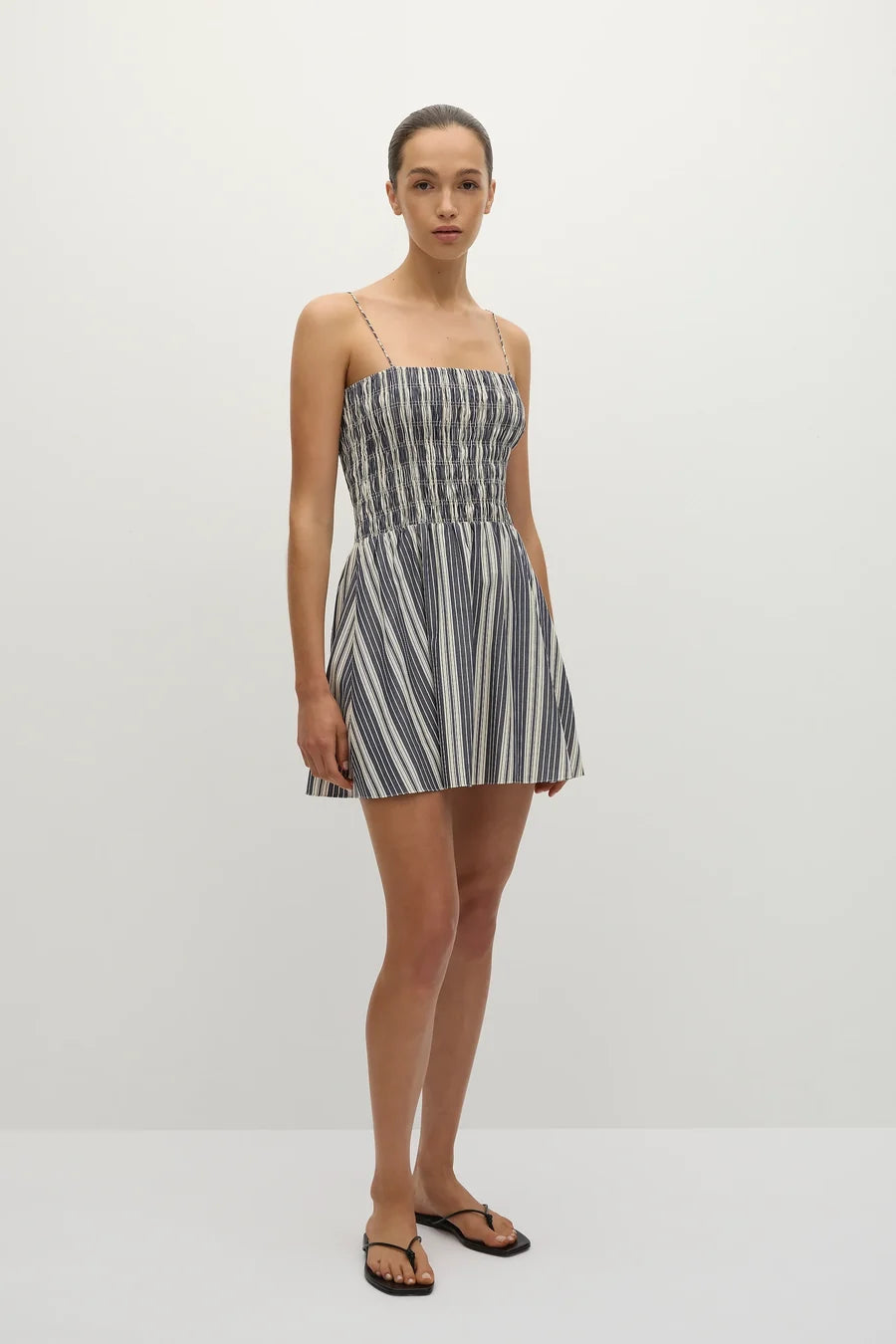 Corah Mini Dress Antique Navy Stripe - Final Sale