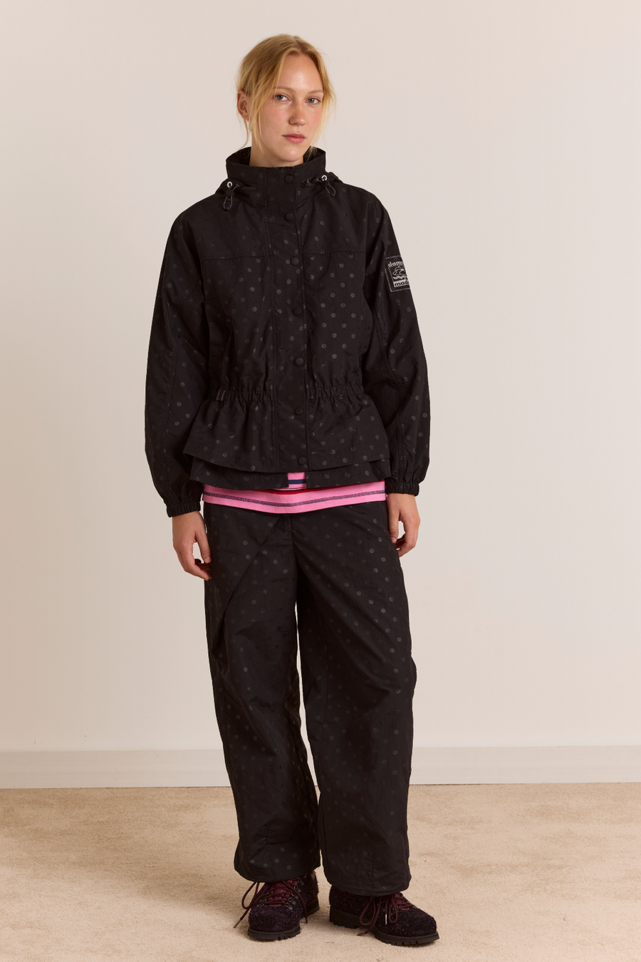 Athena Raincoat- Black Spot