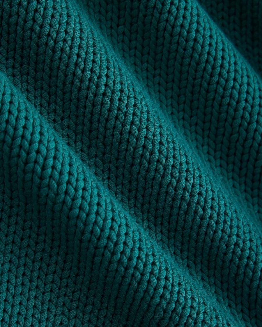 Oversized Cocoon Crew in Elevated Cotton | Everglade