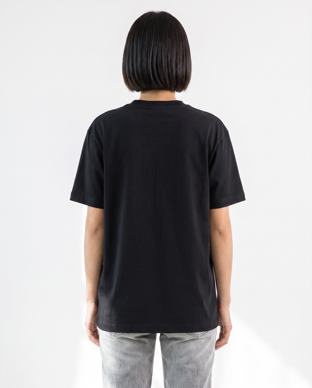 The Everyday Tee in black, back view