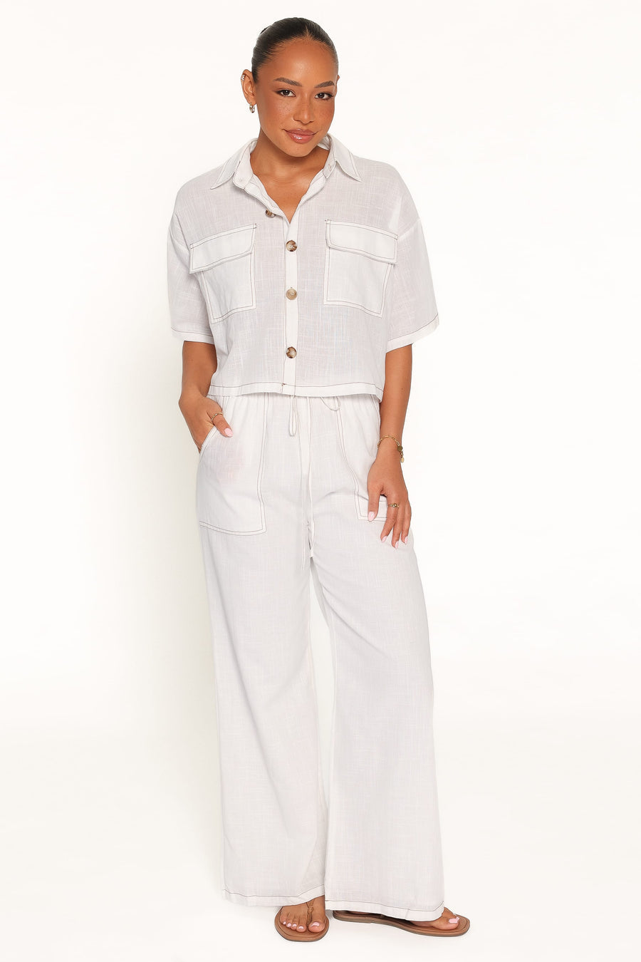 Jill Pant Set - White